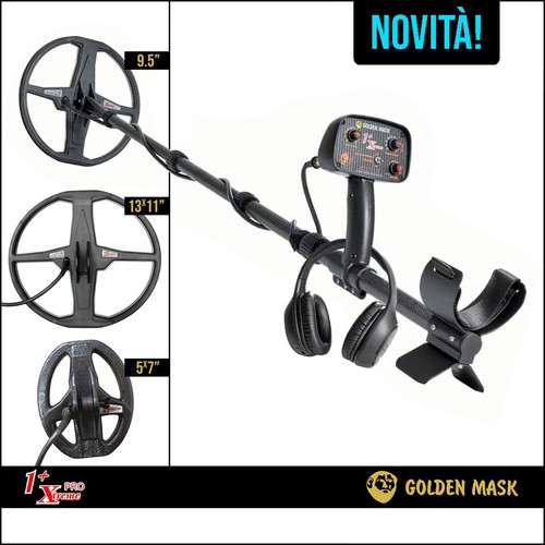 Metal detector vlf - golden, mask