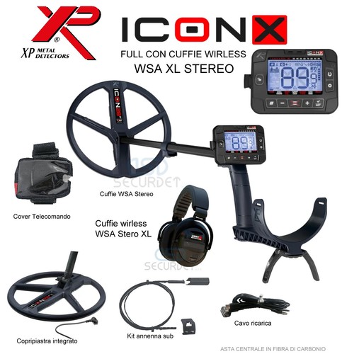 Metal detector icon - full, con
