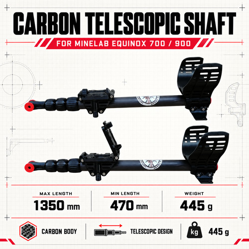 Asta telescopica carbonio - asta,
