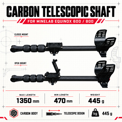 Asta telescopica carbonio - telescopica,
