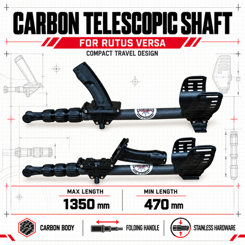 Asta telescopica carbonio - telescopica,